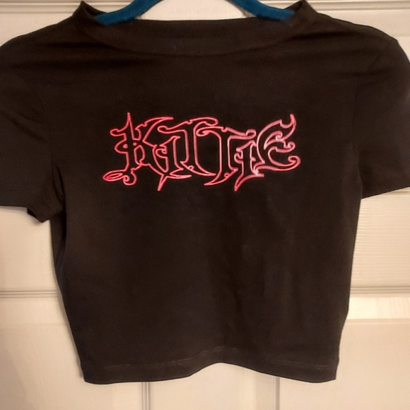 Tops Kittie Band Baby Tee Kittie Shirt Kittie Cropped Shirt Kittie
